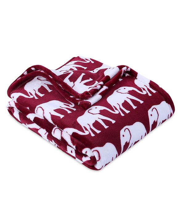 Berkshire Prancing Elephant VelvetLoft® 50" x 60" Throw & Reviews