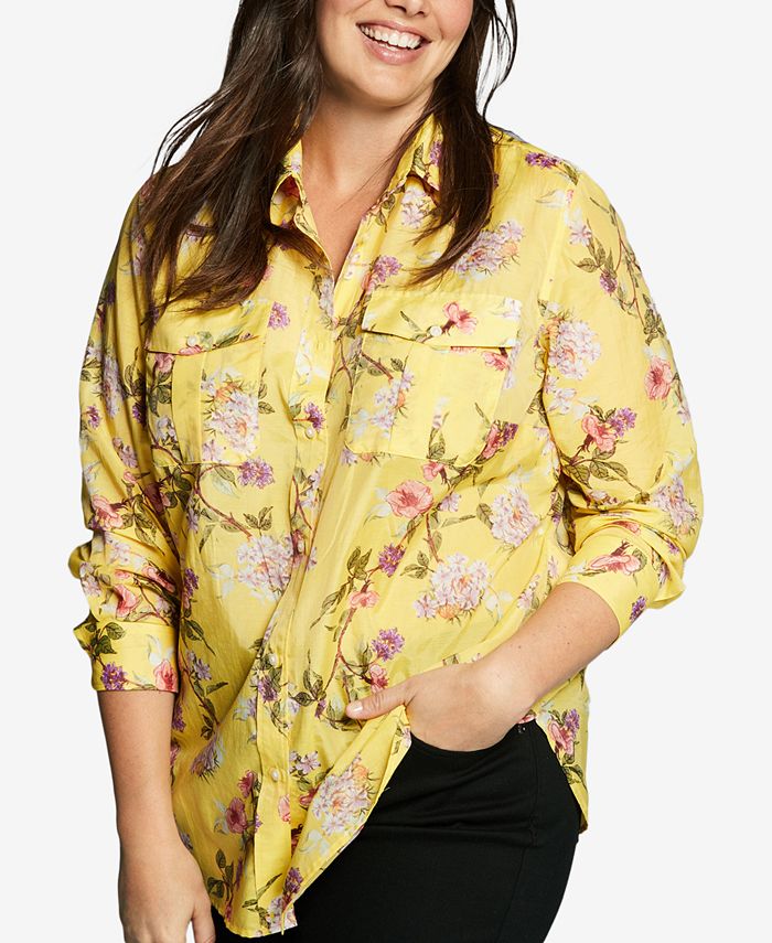Lauren Ralph Lauren Plus Size Floral LongSleeve Shirt Macy's