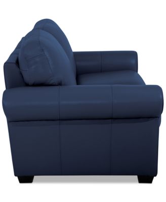 Orid 59" Leather Roll Arm Loveseat