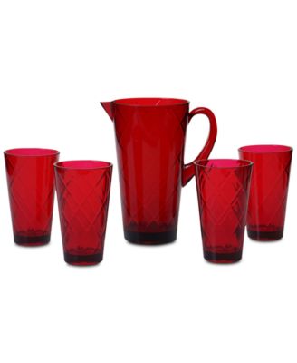 Ruby Diamond Acrylic 5-Pc. Drinkware Set