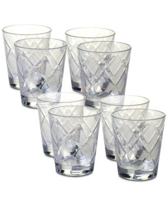 Certified International Clear Diamond Acrylic 8-Pc. Double Old ...