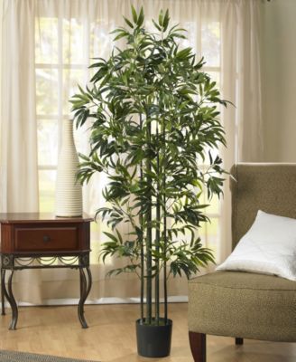 Nearly Natural 6' Artificial Bamboo Silk Tree - Macy's