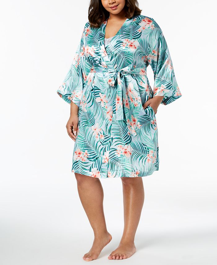 Thalia Sodi Plus Size Tropical-Print Wrap, Created for Macy's - Macy's