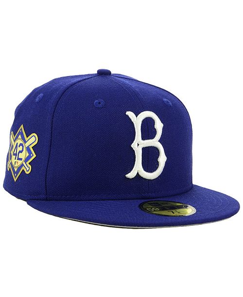 New Era Jackie Robinson Brooklyn Dodgers Patch 59FIFTY Fitted Cap