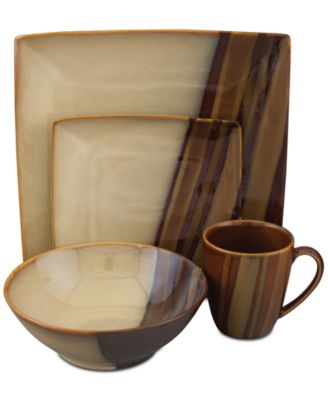 Sango - Avanti Brown 16-Pc. Dinnerware Set