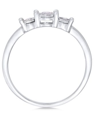 Diamond 3-Stone Promise Ring in 10k White Gold (1/4 ct. t.w.)   