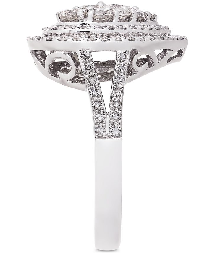 EFFY Collection - Diamond Heart Ring (1-1/8 ct. t.w.) in 14k White Gold