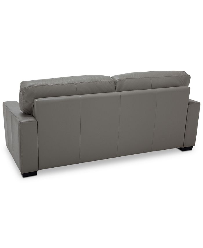 Furniture Ennia 75" Leather Apartment Sofa, Created for Macy's Macy's