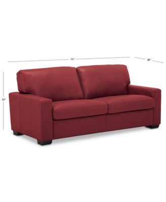 Ennia 75" Leather Apartment Sofa