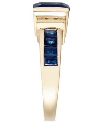 EFFY&reg; Sapphire (2-1/4 ct. t.w.) and Diamond (1/6 ct. t.w.) Ring in 14k Gold (Also Available in Emerald)
