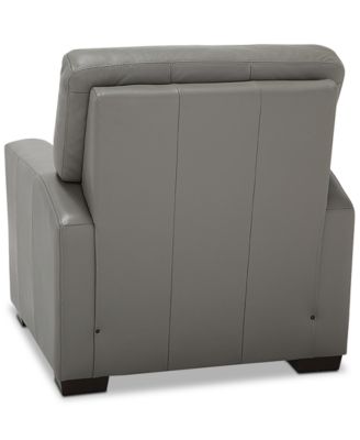 Ennia 36" Leather Pushback Recliner, Created for Macy's