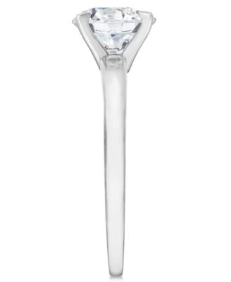 Cubic Zirconia (3-1/3 ct. t.w.) Solitaire Engagement Ring in 14k White Gold