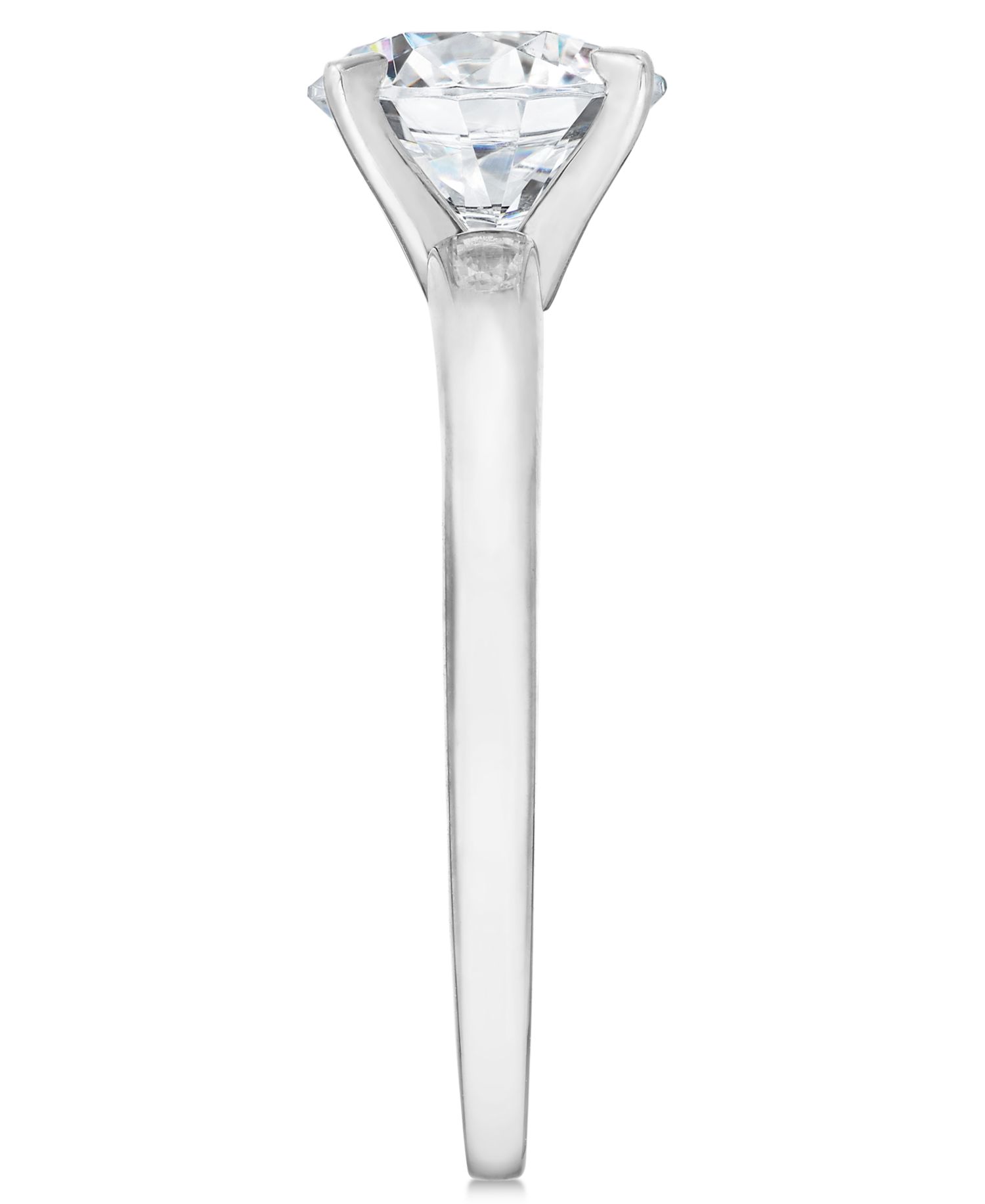 Cubic Zirconia (3-1/3 ct. t.w.) Solitaire Engagement Ring in 14k White Gold