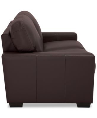 Ennia 59" Leather Loveseat, Created for Macy's