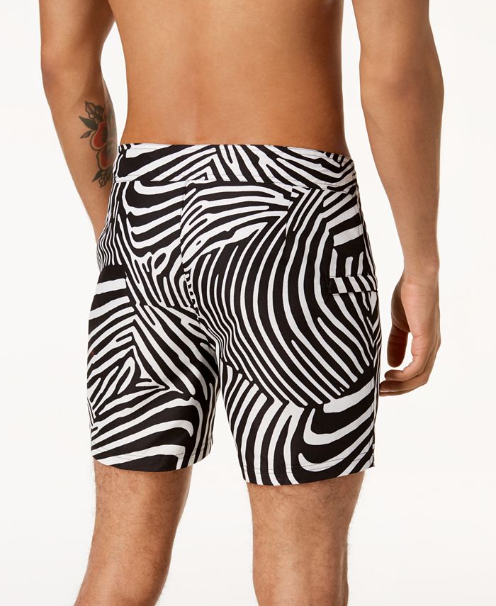 INC International Concepts Mr. Turk X I.N.C. Men's Zebra 5" Swim Trunks