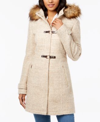 Ivanka Trump - Faux-Fur-Trim Hooded Coat