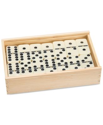 Trademark Global - Premium Set of 55 Double Nine Dominoes with Wood Case