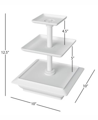 Three Tier Cupcake Dessert Stand Tray by Chef Buddy, 12.5" x 10" x 10"