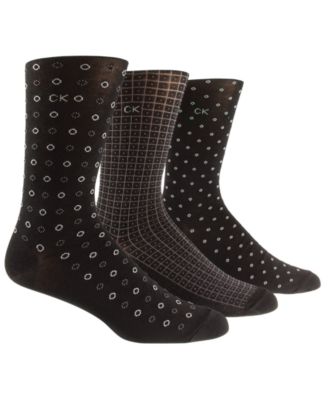 Men's 3-Pk. Patterned Crew Socks