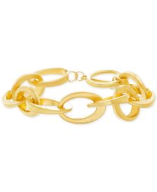 Gold-Tone Interlocking Link Bracelet 