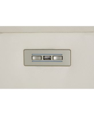 CLOSEOUT! Julius II 3-Pc. Leather Sectional Sofa With 1 Power Recliner, Power Headrests, Chaise And USB Power Outlet