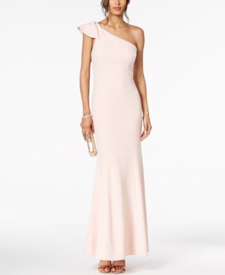 vince camuto one shoulder gown