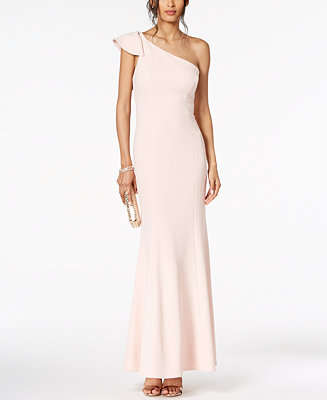 Vince Camuto Ruffled One-Shoulder Gown - Macy's