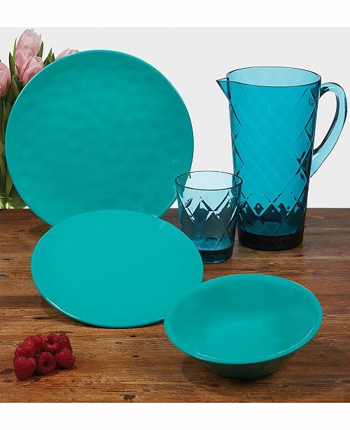 Certified International Teal Melamine Dinnerware & Reviews Dinnerware