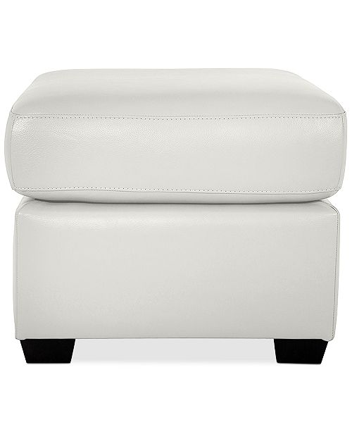 Furniture Orid Leather Ottoman, Created for Macy's & Reviews