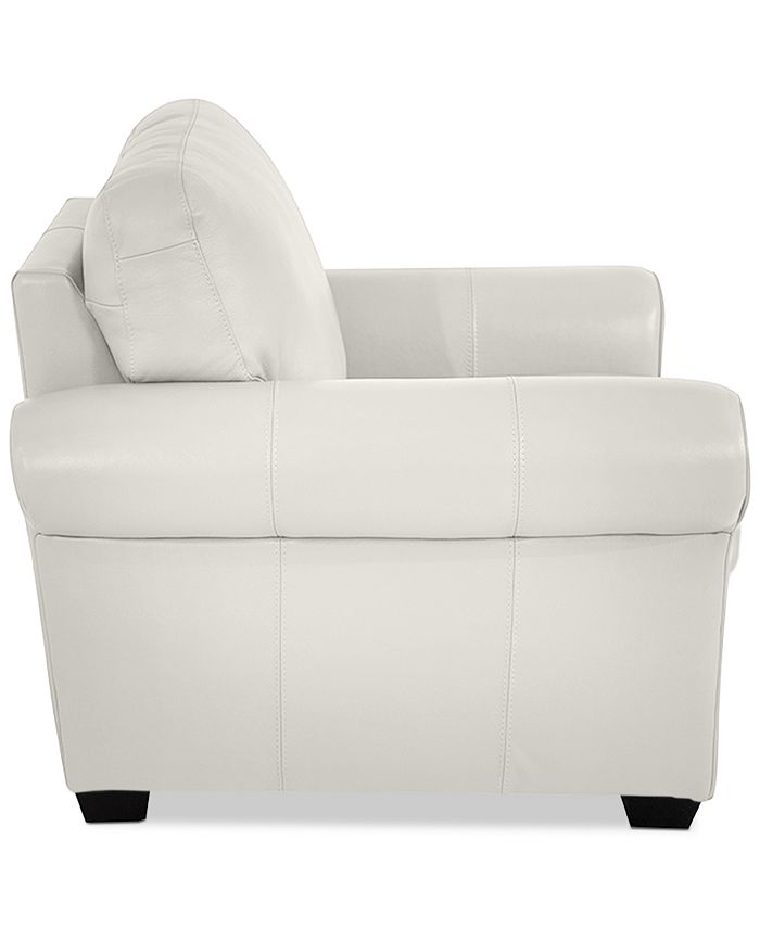 Furniture Orid 36" Leather Roll Arm Chair, Created for Macy's Macy's