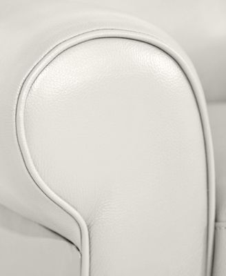 Orid 84" Leather Roll Arm Sofa, Created for Macy's