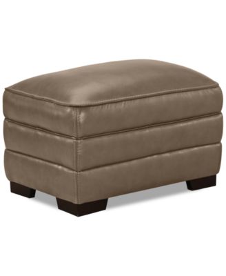 Myars Leather Ottoman