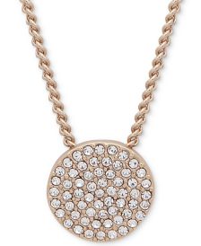 Pavé Disc 19" Pendant Necklace, Created for Macy's  