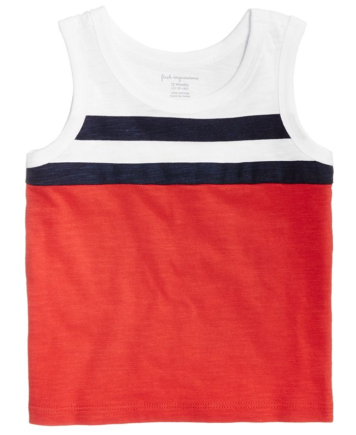 First Impressions Striped Cotton Tank Top, Baby Boys, Created for Macy's Macy's