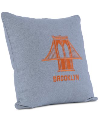 Berkshire - Brooklyn Industries Embroidered Brooklyn Bridge 18" Square Decorative Pillow