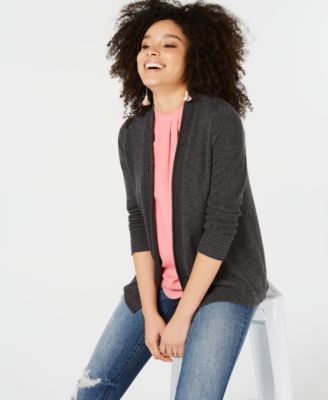 Charter Club - Cashmere Completer Long- Sleeve Sweater with Trim, Created for Macy's