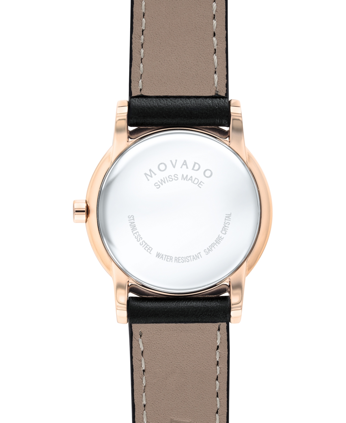 Shop Movado Women's Swiss Museum Classic Black Leather Strap Watch 28mm In Black,rose Gold Black