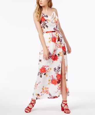 macy's red maxi dress