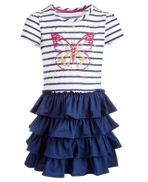 Epic Threads Toddler Girls Striped Butterfly Dress, Created for Macy's