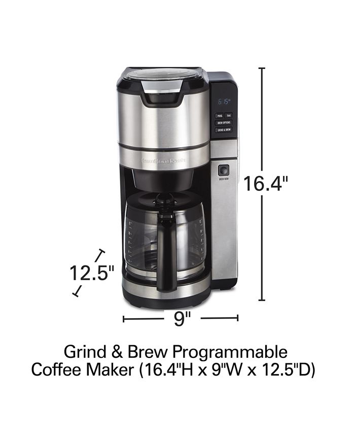 Hamilton Beach Programmable Grind & Brew 12Cup Coffee Maker Macy's
