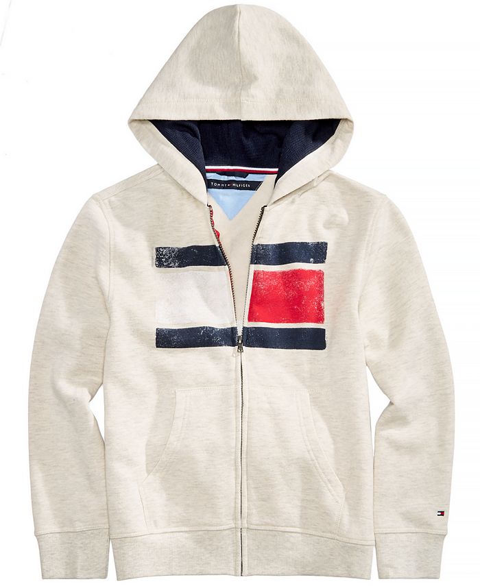 Tommy Hilfiger Little Boys Back Art Full-Zip Hooded Sweatshirt - Macy's