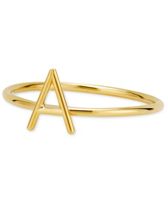 Sarah Chloe Amelia Initial Monogram Ring in 14k Gold - Macy's