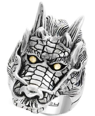 EFFY Collection - Men's Dragon Ring in Sterling Silver & 18k Gold
