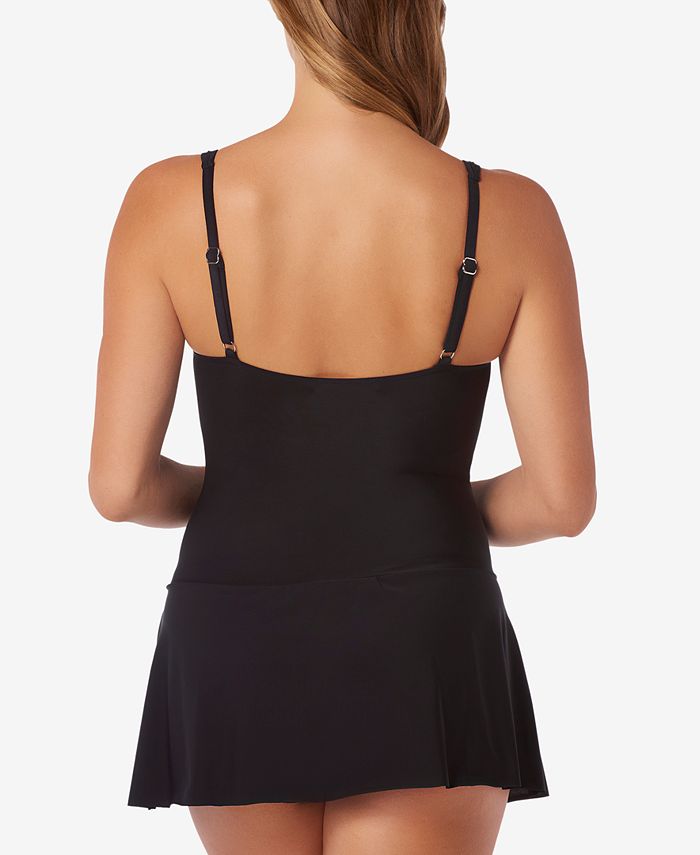 Swim Solutions Big Wave Shirred ThighMinimizing TummyControl