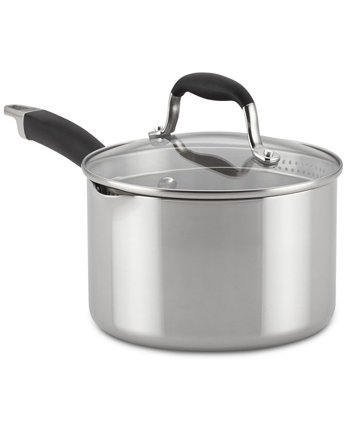 All-Clad Stainless Steel 3 Qt. Covered Saucepan - Macy's