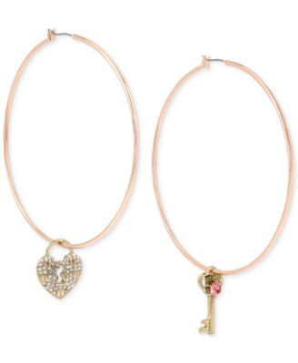 betsey johnson key earrings