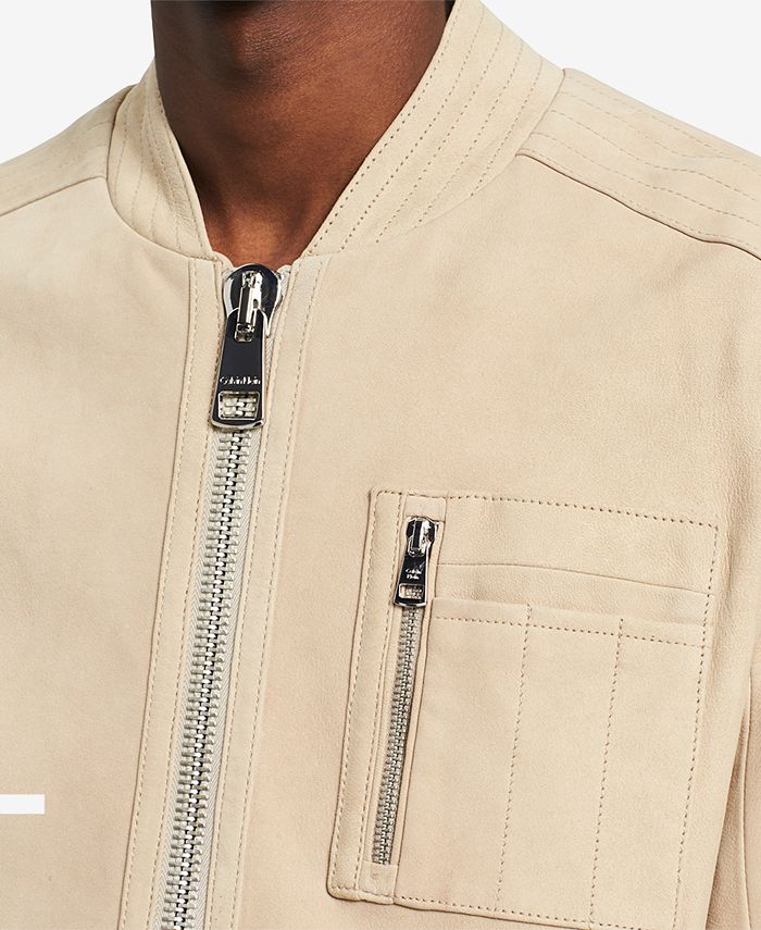 Calvin Klein Men s Leather Bomber Jacket Macy s