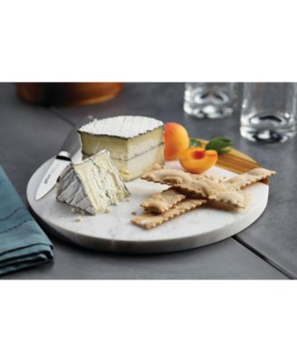 Pantryware White Marble & Teak Wood 10" Round Serving Board