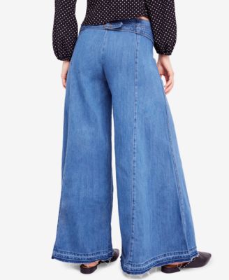Free People Cotton Wide-Leg Button-Fly Jeans Macy's