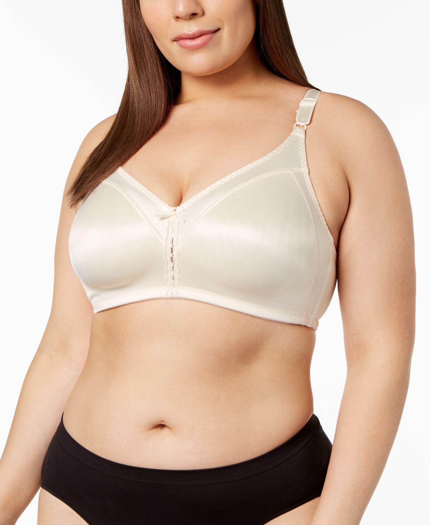 Women's Double Support Tailored Wireless Lace Up Front Bra 3820
